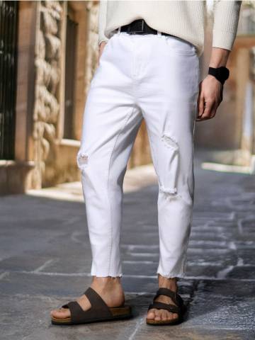 Джинси carrot fit - білий