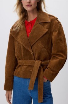 Reserved - Шкіряна куртка - золотисто-коричневий - 532IA-82X