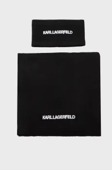 Женский набор аксессуаров (повязка, шарф) essential Черный ONESIZE Karl Lagerfeld A4W33027