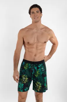 Мужские плавательные шорты с узором Разноцветный L MARC&ANDRE MS24-05