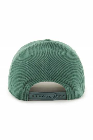 Вельветовая кепка 47 brand MLB Oakland Athletics цвет зелёный с аппликацией B-SKYLC18EWP-DG Вельветовая кепка 47 brand MLB Oakland Athletics цвет зелёный с аппликацией B-SKYLC18EWP-DG