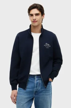 Мужская темно-синяя спортивная кофта SCRIPT Синий L Tommy Hilfiger MW0MW43219