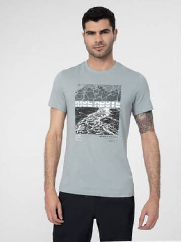 4F Футболка 4FSS23TTSHM490 Сірий Regular Fit 4F Футболка 4FSS23TTSHM490 Сірий Regular Fit