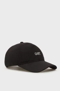 Мужская черная шерстяная кепка GRAPHIC Черный ONESIZE Gant 9901289