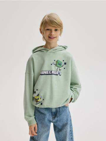 Reserved - BOYS` JOGGING TOP - блідо-бірюзовий - 393CJ-06X Reserved - BOYS` JOGGING TOP - блідо-бірюзовий - 393CJ-06X