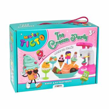 Набор для творчества Strateg Мистер тесто Ice Cream Party на украинском языке, 31.6*22.8*11 см, от 3 лет, 31 элемент (41017) Набор для творчества Strateg Мистер тесто Ice Cream Party на украинском языке, 31.6*22.8*11 см, от 3 лет, 31 элемент (41017)