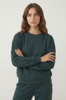 Базовий світшот crewneck - синьо-зелений