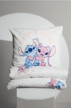 Комплект бавовняної постільної білизни Lilo & Stitch - різнобарвний