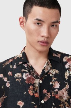 Рубашка с добавлением льна AllSaints ARMADA