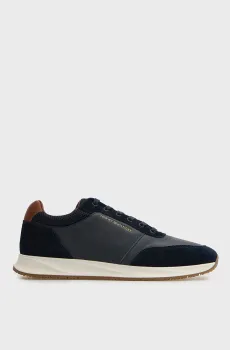 Мужские темно-синие кожаные кроссовки DRESSY RUNNER Синий 40 Tommy Hilfiger FM0FM05910