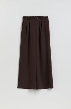 Reserved - Штани з додаванням віскози - темно коричневий - 357JZ-89X