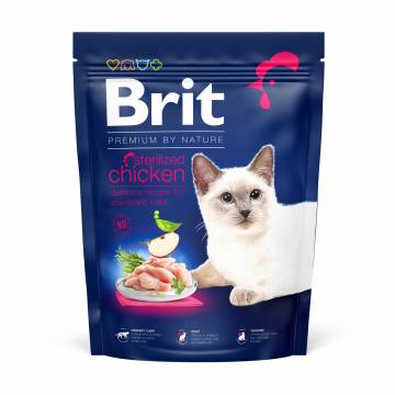 Сухой корм для стерилизованных кошек Brit Premium by Nature Cat Sterilised с курицей, 300 г Сухой корм для стерилизованных кошек Brit Premium by Nature Cat Sterilised с курицей, 300 г