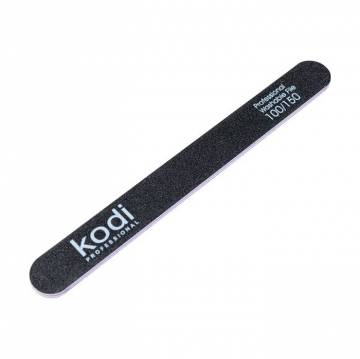 Пилка для ногтей Kodi Professional 100/150 грит прямая, черная, 178*19*4 мм Пилка для ногтей Kodi Professional 100/150 грит прямая, черная, 178*19*4 мм