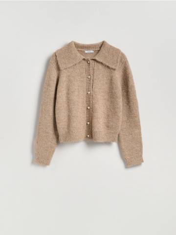 Reserved - LADIES` SWEATER - бежевий - 090HH-80X