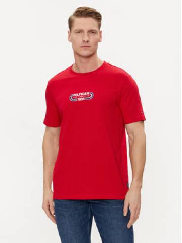 Tommy Hilfiger Футболка Track Graphic MW0MW34429 Червоний Regular Fit Tommy Hilfiger Футболка Track Graphic MW0MW34429 Червоний Regular Fit