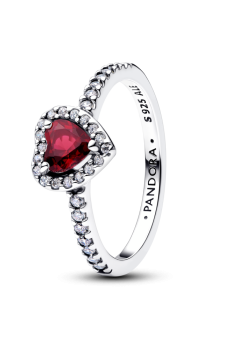 Каблучка "Сяюче серце кольору фуксії"