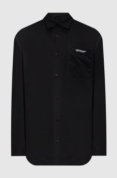 Черная рубашка с логотипом