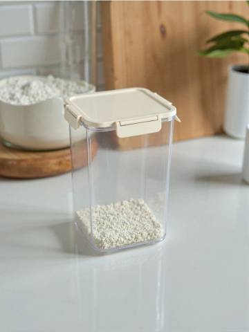 Контейнер для їжі з кришкою - кремовий