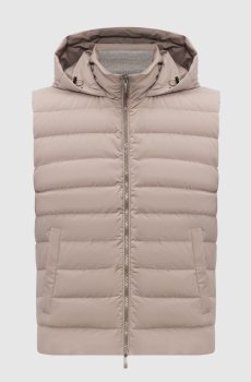 Серый пуховой жилет