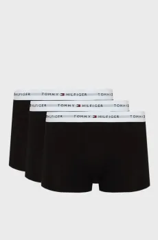 Мужские черные боксеры (3 шт) LOW RISE TRUNK Черный S Tommy Hilfiger UM0UM03752