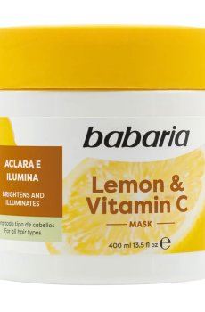 Маска для волос Babaria Lemon & Vitamin C Mask с экстрактом лимона и витамином С, 400 мл