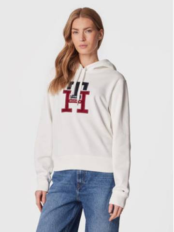 Tommy Hilfiger Світшот Terry Monogram WW0WW37441 Білий Regular Fit Tommy Hilfiger Світшот Terry Monogram WW0WW37441 Білий Regular Fit