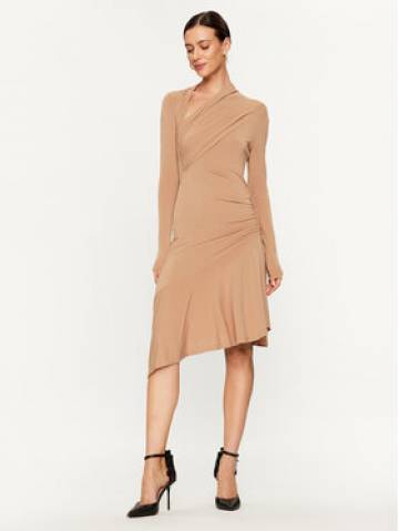 Pinko Коктейльна сукня Babar 102488 A1BQ Бежевий Slim Fit Pinko Коктейльна сукня Babar 102488 A1BQ Бежевий Slim Fit