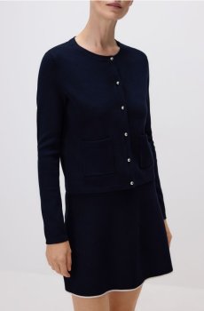 Reserved - Кардиган з віскози - темно-синій - YT249-59X