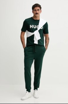 Хлопковая футболка HUGO Dulivio