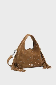 Женская коричневая замшевая сумка Коричневый ONESIZE Bimba Y Lola 262BBCJ7X.10540