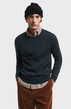 Мужской темно-зеленый шерстяной джемпер EXTRAFINE MERINO WOOL C-NECK Зеленый M Gant 8050205