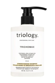 Укрепляющий шампунь triology. Trichomax для склонных к ломкости и выпадению волос, 500 мл