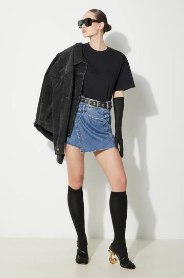 Джинсовая юбка KSUBI Rap Skirt Heritage mini расклешённая WCO23SK001 Джинсовая юбка KSUBI Rap Skirt Heritage mini расклешённая WCO23SK001
