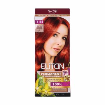 Стойкая крем-краска для волос Elitan Permanent Hair Color Cream 7.44 Ирландский медный шатен, 115 мл Стойкая крем-краска для волос Elitan Permanent Hair Color Cream 7.44 Ирландский медный шатен, 115 мл
