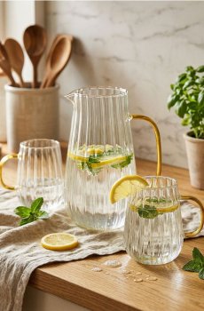 Рифлені кухлі – набір з 2 штук - білий