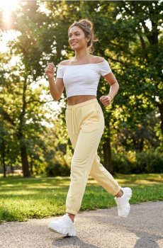 Джогери з трикотажної тканини «terry» - жовтий