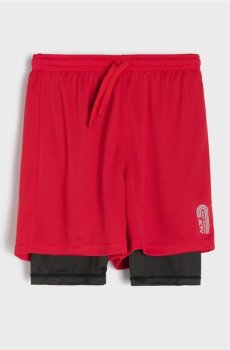 Спортивні шорти з велосипедками та світловідбивним принтом Active - червоний