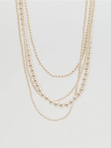 Reserved - NECKLACE - білий - 393FD-00X