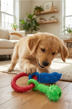Гумова іграшка для собаки - різнобарвний