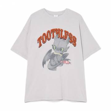 Cropp - Футболка з аплікацією Toothless How to Train Your Dragon - light grey Cropp - Футболка з аплікацією Toothless How to Train Your Dragon - light grey