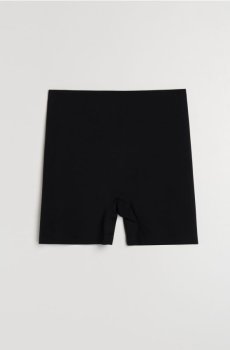 Моделюючі шорти з силіконовою стрічкою на штанинах - чорний