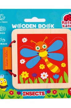 Деревянная книжечка Roter Kafer Насекомые, от 1 года (RW3033)