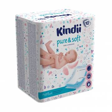 Пелёнки детские Cleanic Kindii Pure&Soft, 10 шт Пелёнки детские Cleanic Kindii Pure&Soft, 10 шт