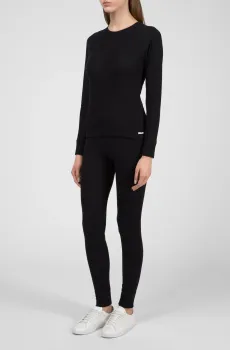 Женский черный комплект термобелья (лонгслив, брюки) Черный 40 CMP 3Y86800-U901