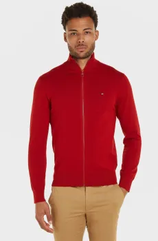 Мужской красный кардиган 1985 ZIP THROUGH Красный M Tommy Hilfiger MW0MW22747