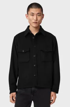Мужская черная рубашка PALERMO Черный XL AllSaints M021SF