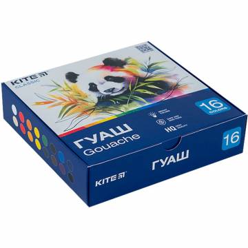 Фарби гуаш Kite Classic 16 кольорів (K-096)