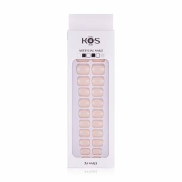 Набор искусственных ногтей K.O.S Keep Of Style мягкий квадрат, светло-бежевый Набор искусственных ногтей K.O.S Keep Of Style мягкий квадрат, светло-бежевый