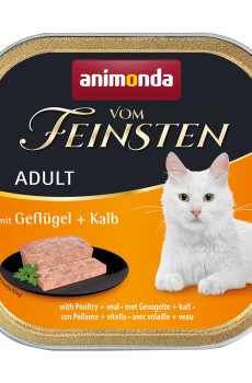Влажный корм для кошек Animonda Vom Feinsten Adult Паштет с мясом домашней птицы и телятиной, 100 г