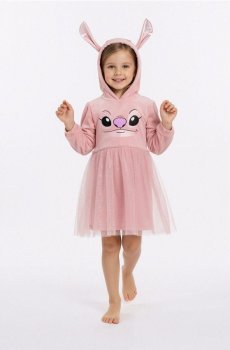 Трикотажна сукня Stitch - рожевий